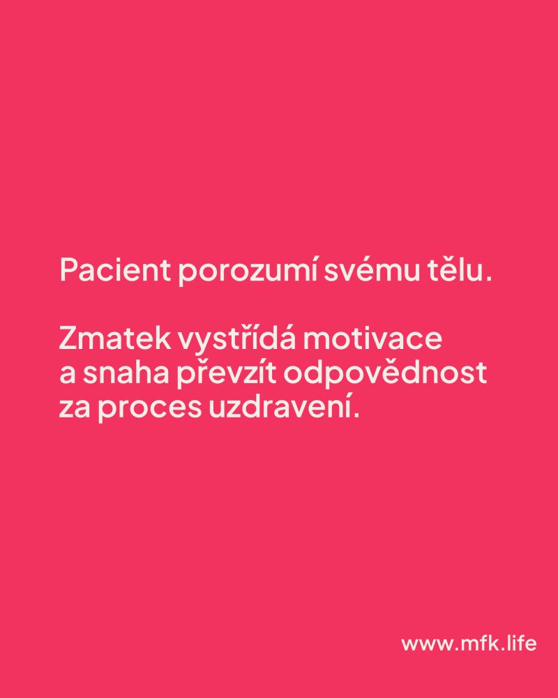 Snímek 4 karuselu LinkedIn příspěvku: Každý den při vyšetření získáváme velké množství informací a hledáme mezi nimi souvislosti.