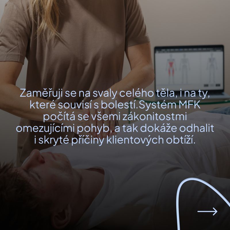 Snímek 4 karuselu LinkedIn příspěvku: V minulém příspěvku jsme probrali první krok metody MFK – anamnézu.