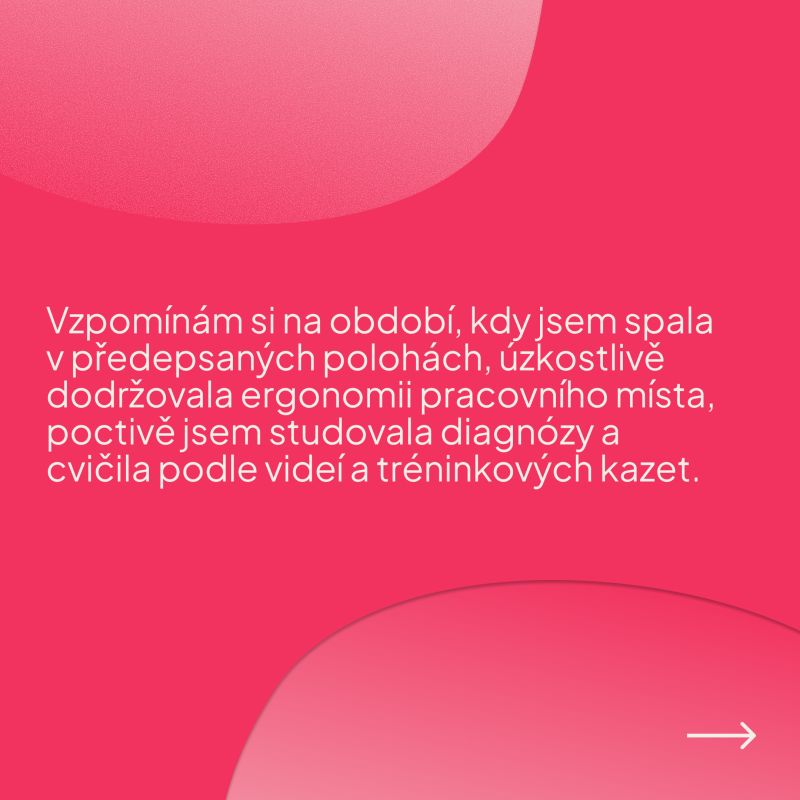 Snímek 2 karuselu LinkedIn příspěvku: V dnešním příspěvku bych chtěla promluvit o své vlastní zkušenosti s bolestí.